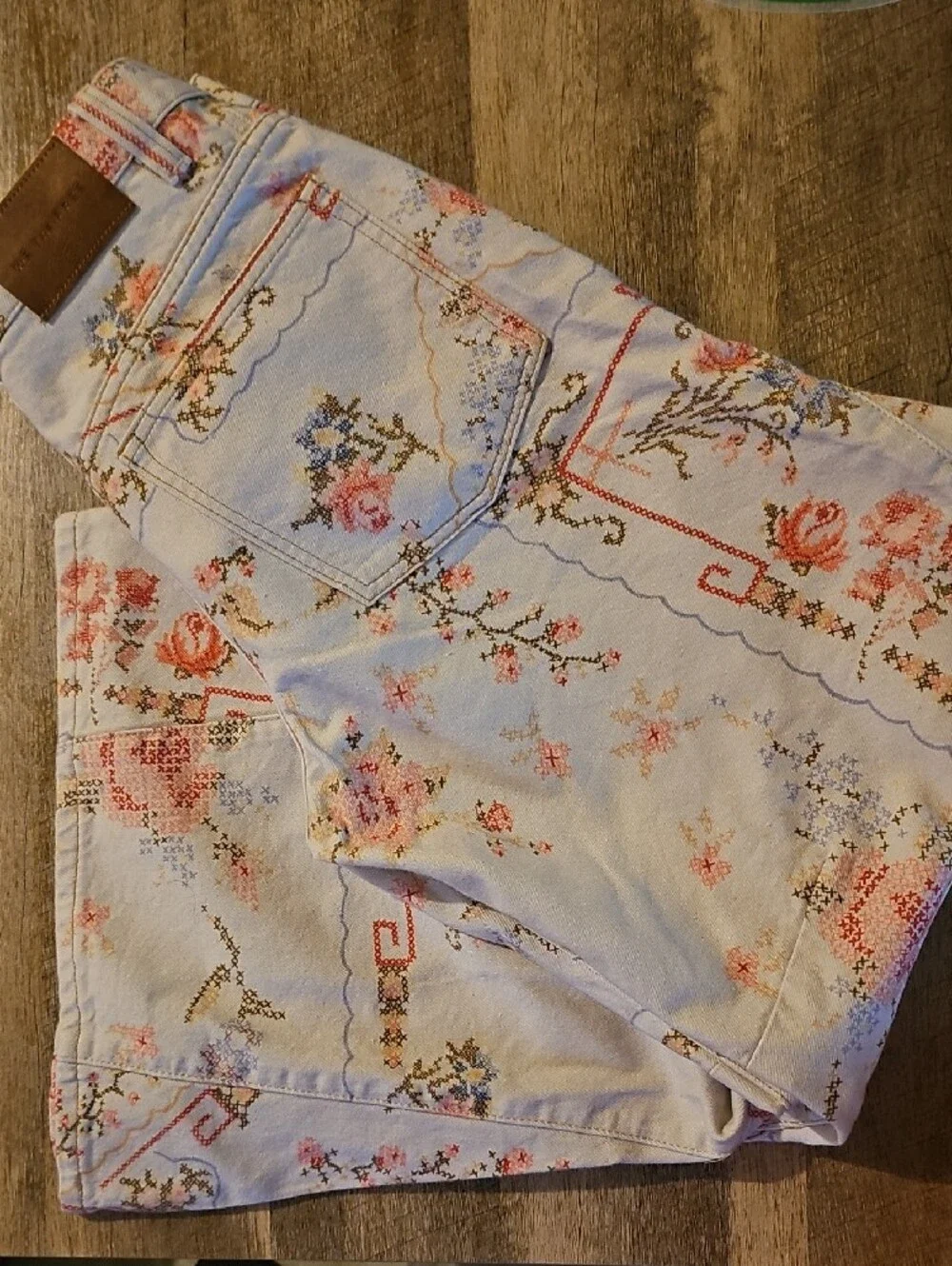 Embroidered Print EDEN Barrel Jean